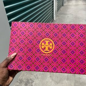 TORY BURCH - PENELOPE CAP TOE HEEL / NAVY + BLACK